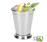 Agatige Tazza Mint Julep, 13,5 oz. Tazza da cocktail Mojito alla menta Boccale da cocktail in acciaio inox per bevande miste, festa, birra, argento