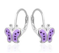 Agato AGT-ED017L Argento con Papillon - Orecchini Bambina