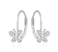 Agato Orecchini In Argento A Forma Di Farfalla Con Zirconi Agt-Ed016Lw - Orecchini
