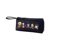 Agatsuma Zen'it, astuccio Tomioka Giyuu, astuccio anime, astuccio Kamado Tanjiro, astuccio di grande capacità, con manico, astuccio per penne per studenti, organizer per trucchi, portamonete, Nero
