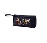 Agatsuma Zen'it, astuccio Tomioka Giyuu, astuccio anime, astuccio Kamado Tanjiro, astuccio di grande capacità, con manico, astuccio per penne per studenti, organizer per trucchi, portamonete, Nero