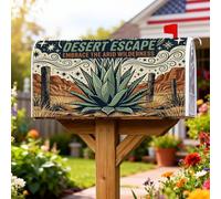 Agave Coperture magnetiche per cassette postali, rustiche montagne del deserto sud-occidentale, copertura stagionale per cassetta postale per esterni, decorazione da cortile, 45,7 x 53,3 cm