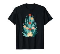 Agave Tropicale succulenta con Fiori Colorati Maglietta