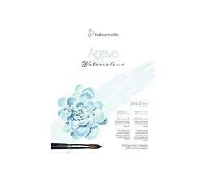 Agave Watercolour, 290 g/m², 24 x 32, 12 fogli