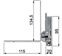AGB Cerniera ARTECH angolare anta e ribalta zancata per soglia parte anta e