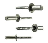 AGBERG 6,4 X 20 mm (50 pezzi) rivetti ciechi con testa piatta, impermeabili - acciaio inox VA A2 V2A - Rivetti ciechi - rivetti a molla antiruggine - DIN 7337 - ISO 16585 | AGBERG