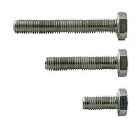 AGBERG - Viti a testa esagonale M6 x 25 con filettatura completa - Viti per macchine [10 pezzi] in acciaio inox A2 V2A, non arrugginiscono - DIN 933 (ISO 4017)