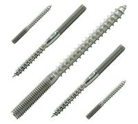 AGBERG - Viti prigioniere M6 x 60 mm (100 pezzi) con doppia filettatura, in acciaio inox VA A2 V2A, antiruggine