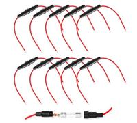 AGC Portafusibile, Portafusibile 5x20, 10 Pezzi Portafusibile AGC, Portafusibili, Porta Fusibile, Rubacorrente Fusibili, Fuse Holder, Porta Fusibili Barca, 5 × 20 mm 32 V 20 A AGC Portafusibili