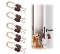 agctrler 5 pezzi di cordicella di protezione per porta con fermaglio per porte con cordoncino, marrone, per la protezione di dita e animali domestici, cotone/poli 60 cm