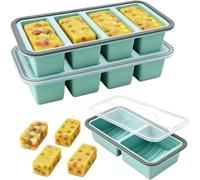 agctrler Souper Cubes - Set di 3 stampi per congelatore in silicone con coperchio, capacità 250 ml e 500 ml, senza BPA, contenitori per congelare zuppe, brodi, salse, meal prep e alimenti per bambini