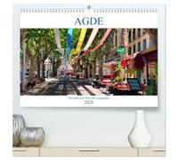 Agde - die schwarze Perle des Languedoc (hochwertiger Premium Wandkalender 2026 DIN A2 quer), Kunstdruck in Hochglanz: Spaziergang durch eine der ältesten Städte Frankreichs