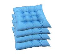 AGDLLYD Set da 4 Cuscino Sedia,Cuscini per Giardino, per Dentro e/o Fuori,40x40 cm,Disponibile in Tanti Colori Diversi,Cuscini per sedie da Giardino,Copri Sedia Cucina (Blu Chiaro)