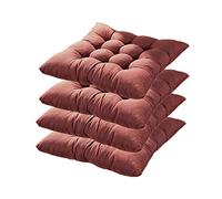 AGDLLYD Set da 4 Cuscino Sedia,Cuscini per Giardino, per Dentro e/o Fuori,40x40 cm,Disponibile in Tanti Colori Diversi,Cuscini per sedie da Giardino,Copri Sedia Cucina (Marrone)