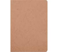 Clairefontaine 733000C collezione Age Bag quaderno a punto metallico Tabacco - A4 21x29,7 cm - 96 pagine a tinta Unità bianche - carta 90g - Copertina carta Lustrée a grana effetto cuoio