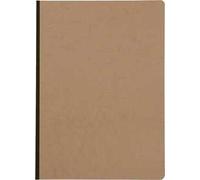 Clairefontaine 79142C collezione Age Bag taccuino cucito con dorso in tela tabacco - A4 21x29,7 cm - 192 pagine a quadretti piccoli - Carta Bianca 90 g - Copertina in carta Lustrée a grana grossa effetto cuoio