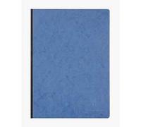 Clairefontaine 791424C collezione Age Bag taccuino cucito con dorso in tela blu - A4 21x29,7 cm - 192 pagine a quadretti piccoli - Carta Bianca 90 g - Copertina in carta Lustrée a grana grossa effetto cuoio