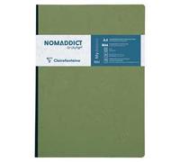 Clairefontaine Taccuino 791423C Age Bag – A4, 192 pp, quadretti piccoli, dorso tela verde