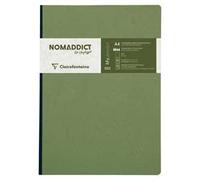 Clairefontaine Taccuino Age Bag A4 192 pagine bianche carta 90 g copertina Lustrée dorso tela verde