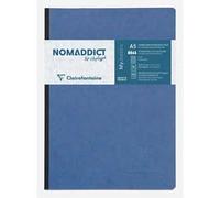 Clairefontaine 795424C Collection Age Bag Un taccuino Cousu Dos Toilé blu - A5 14,8x21 cm - 192 pagine a quadretti piccoli - carta bianca 90g - copertina in carta lustrée a grana grossa effetto cuoio