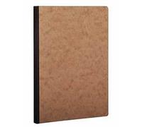 Clairefontaine 79540C Collection Age Bag Un taccuino Cousu Dos Toilé tabacco - A5 14,8x21 cm - 192 pagine a tinta unita bianche- Papier 90g - copertina in carta lustrée a grana grossa effetto cuoio