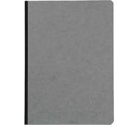 Clairefontaine 795425C Collection Age Bag Un taccuino Cousu Dos Toilé grigio - A5 14,8x21 cm - 192 pagine a quadretti piccoli - carta bianca 90g - copertina in carta lustrée a grana grossa effetto cuoio