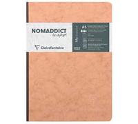 Clairefontaine 79543C Collection Age Bag Un taccuino Cousu Dos Toilé tabacco - A5 14,8x21 cm - 192 pagine DOT - carta bianca 90g - copertina in carta lustrée a grana grossa effetto cuoio