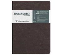 Clairefontaine 795431C Collection Age Bag Un taccuino Cousu Dos Toilé nero - A5 14,8x21 cm - 192 pagine DOT - carta bianca 90g - copertina in carta lustrée a grana grossa effetto cuoio