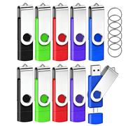 AGECASH - Chiavetta USB C da 8 GB, confezione da 10 unità flash USB 2.0 di tipo C, compatibile con smartphone Android, iPhone 17/16/15, tablet, PC, iPad