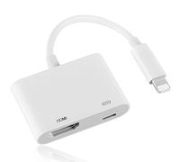 AGEEMY Adattatore Lightning HDMI per iPhone 14/13/SE, certificato MFi, 1080P, adattatore AV digitale, connettore Lightning, compatibile con iPhone 12/11/XR/X/8/7, nessun alimentatore richiesto