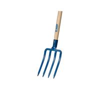 AGEF Forca per vangare a 4 denti triangolari cm 27 con manico in faggio cm 130