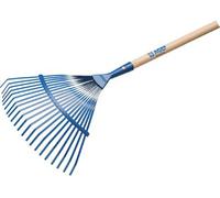 AGEF Scopa Giardino a Ventaglio + Manico 850 Acciaio Vern/Faggio cm 38 H.cm 130