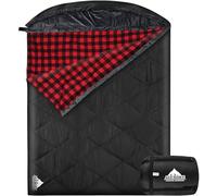 AGEMORE Sacco a pelo doppio in flanella di cotone con cappuccio foderato in pile, impermeabile, queen size, 2 persone, per adulti, freddo, campeggio, zaino in spalla o escursionismo, 3-4 stagioni