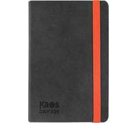 Kaos, Agenda 2026 Ufficiale Kaos, Agenda Giornaliera 12 Mesi Midi, Planner Giornaliero con 384 Pagine, Copertina Termovirante e Risguardo Interno Nero, Formato 9 x 14 cm, Black & Orange