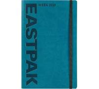 EASTPAK, Agenda 2026 Ufficiale Eastpak, Agenda Settimanale 12 Mesi Large, con 192 Pagine, Elastico, Tasca Portatutto, Segnalibro, Planner Mensile, Calendario 2026 e 2027, Formato 13 x 21 cm, Teal