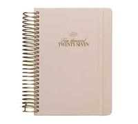 Kokonote Agenda 2027 Giornaliera Muse Misty Gray | Agenda giornaliera 2027, Daily Planner, spirale, copertina rigida, elastico, stickers, 17,5 x 21,5 cm, 390 pagine, 12 mesi