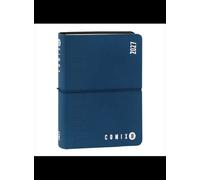 COMIX U YOURSELF - Agenda Giornaliera Mini 2026-2027, Diario 16 Mesi, con Copertina Morbida Termovirante, Elastico e 448 Pagine, ideale per la scuola e l'università 11x15.3 cm, Blu