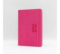 Agenda 16 Mesi, settimanale, Monobloc 2025-2026, Intempo, Rosa - 15 x 21 cm