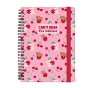 Agenda 16mesi Large Weekly Spiral Bound Diary Teddy Bear Pink 2026-2027