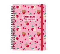 Agenda 16mesi Large Weekly Spiral Bound Diary Teddy Bear Pink 2026-2027