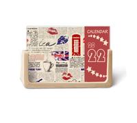 Agenda 2022 con scritta in lingua inglese "Dayspaper Lips Kiss Coffee - Calendario da scrivania 2022 mesi