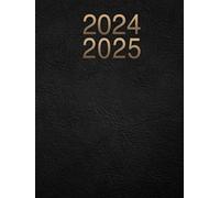 Agenda 2024 2025: Formato grande A4 - Una pagina per ogni giorno da settembre 2024 a dicembre 2025 - Schede obiettivi, cose da fare, calendario dello Zodiaco e numeri utili