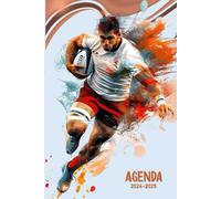 Agenda 2024-2025: Rugby | Planificateur scolaire journalier | 2 jours par page | pour fans de ce sport dynamique