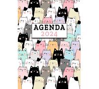 Agenda 2024 giornaliera: Planner Giornaliero A4, un giorno per pagina, con spazi per pianificare le vostre giornate, tracciare compiti, priorità e prendere nota - gatti