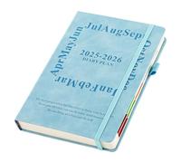 Agenda 2025 2026 Accademica A5, Giorno per Pagina - Agenda giornaliera e mensile da luglio 2025 a giugno 2026 (Blu)