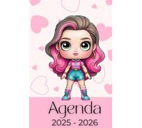 Agenda 2025 - 2026 Color Rosa: Organización Mensual y Semanal de Mayo 2025 a Mayo 2026, Tamaño de 5.5 * 8.5 pulgadas, Planificación brillante para todo un año