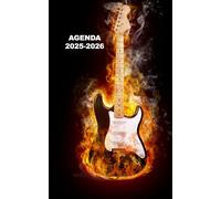 AGENDA 2025 2026: Planificateur scolaire guitare musique ( Septembre 2025/ juillet 2026) pour étudiants, lycée, collège, primaire Une page un jour Format A5