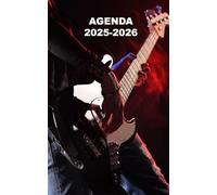 AGENDA 2025 2026: Planificateur scolaire GUITARE ( Septembre 2025/juillet 2026) pour Etudiant, lycée, collège, primaire Une page un jour Format A5
