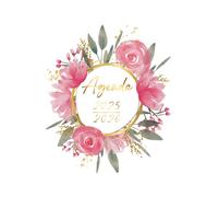 Agenda 2025 2026: Roses d'Aquarelle | Semainier (1 semaine sur 2 pages) | Grand format - A4 | 21x29,7 cm | Planning hebdomadaire vertical | Août 2025 ... 2026 | Colonnes & horaires | Maman organisée