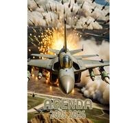 Agenda 2025-2026: Scolaire avion militaire | Journalier (une page par jour) | Septembre à Juillet | 14,8 x 21 cm | Collège et Lycée et primaire | militaire et armée | garçon et fille.